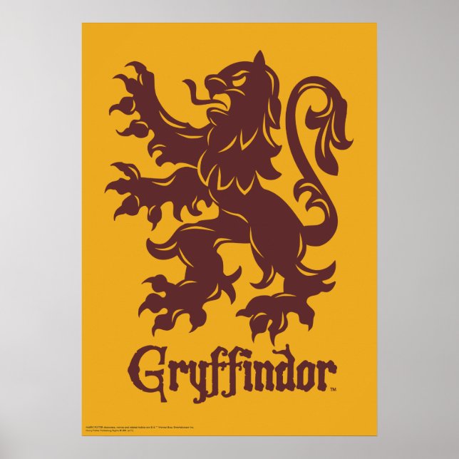 Póster Harry Potter | Gryffindor Lion Graphic (Frente)