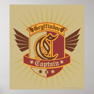 Póster Harry Potter   Gryffindor QUIDDITCH � Capitán Embl