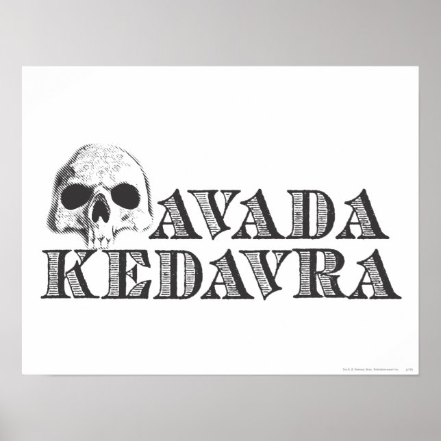 Póster Harry Potter Hechizo | Avada Kedavra (Frente)