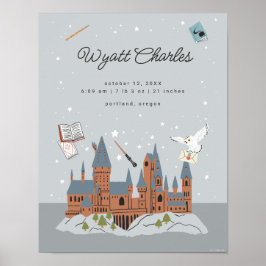 Póster Harry Potter Hogwarts Baby Birth Stats
