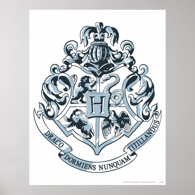 Póster Harry Potter | Hogwarts Crest - Azul (Frente)