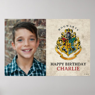 Póster Harry Potter Hogwarts Crest Cumpleaños