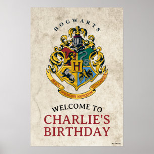 Póster Harry Potter Hogwarts Crest Cumpleaños