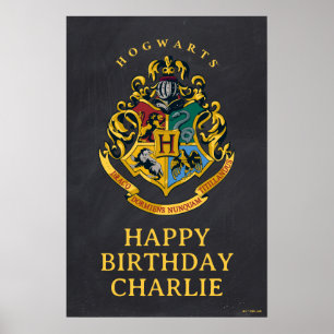 Póster Harry Potter Hogwarts Crest Cumpleaños