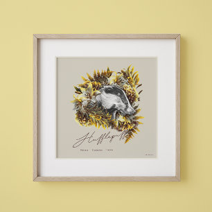 Póster HARRY POTTER™ HUFFLEPUFF™ Gráfico floral