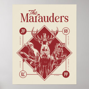 Póster HARRY POTTER™ Los Marauders Animagus Gráfico