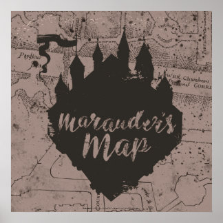 Póster Harry Potter | Mapa del Castillo Marauder de HOGWA