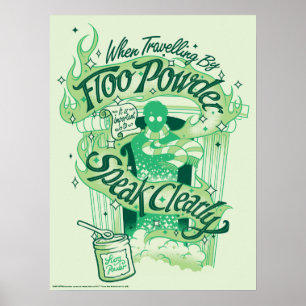 Póster Harry Potter   Polvo Floo Tipografía Gráfica
