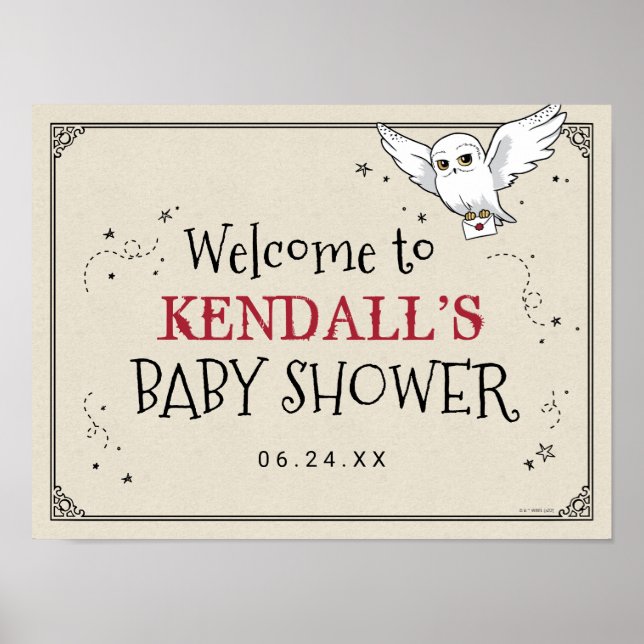 Póster Harry Potter | Poster de Hedwig Baby Shower (Frente)