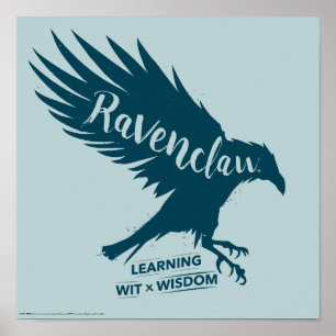 Póster Harry Potter   Silueta de RAVENCLAW™ con tipografí