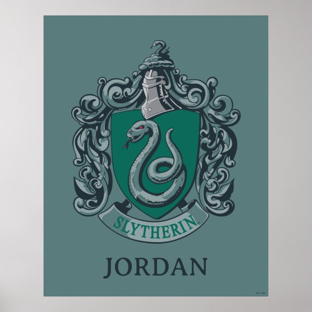 Póster Harry Potter | Slytherin Crest Green (Frente)