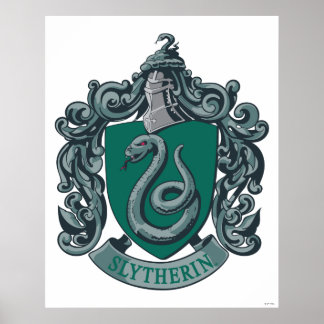 Póster Harry Potter| Slytherin Escudo Green