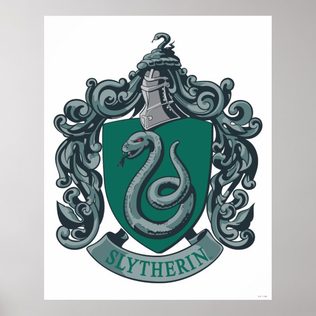 Póster Harry Potter| Slytherin Escudo Green (Frente)