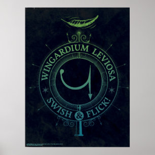 Póster Harry Potter Spell   Gráfico de Wingardium Leviosa