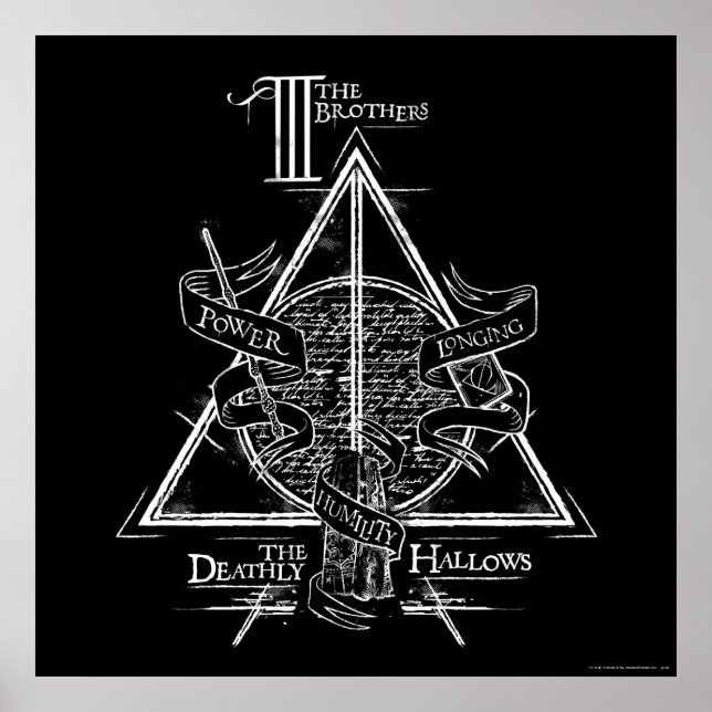 Póster Harry Potter Spell | MUERTE HALLOWS Graphic (Frente)