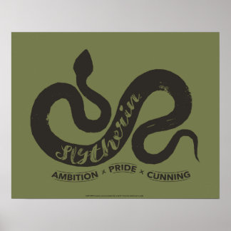 Póster Harry Potter | Tipografía de silueta SLYTHERIN™