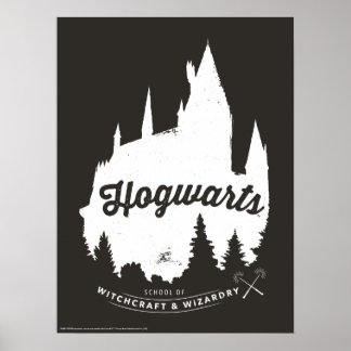 Póster Harry Potter | Tipografía del castillo de HOGWARTS