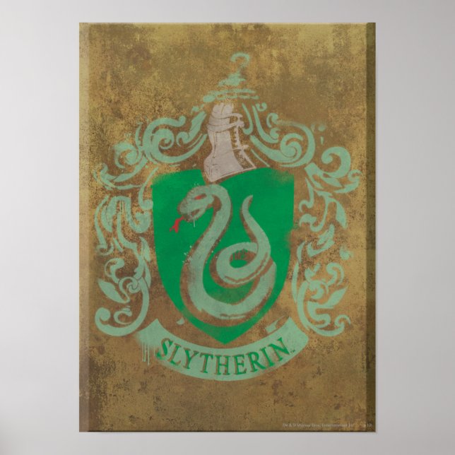 Póster Harry Potter | Vintage Slytherin (Frente)