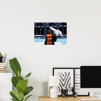 Póster HARRY POTTER™ y Hedwig en la nieve