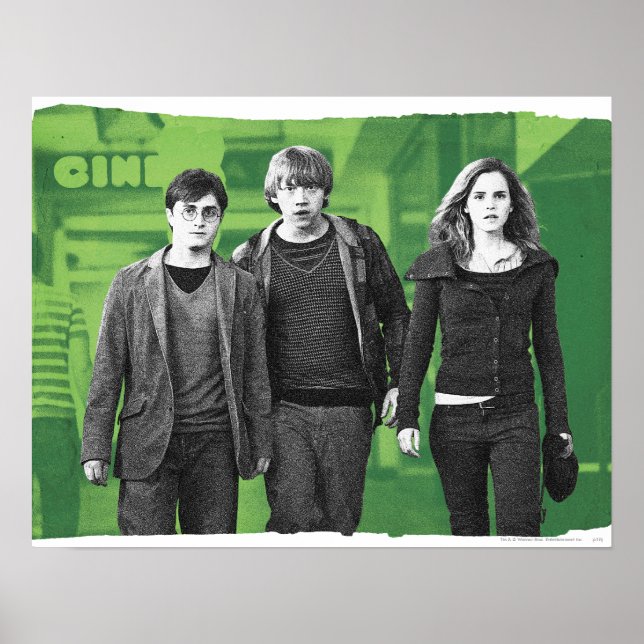 Póster Harry, Ron y Hermione 1 (Frente)