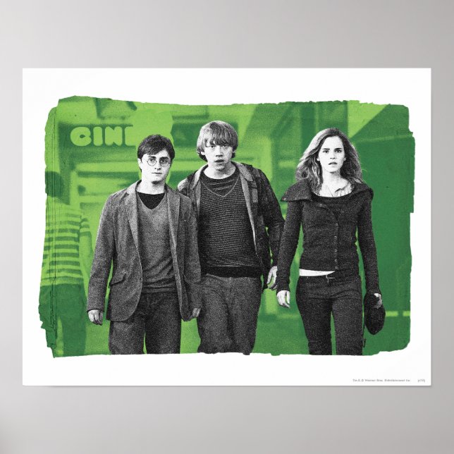 Póster Harry, Ron y Hermione 1 (Frente)