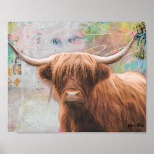 Póster Harry the Highland Cow Print