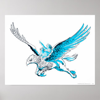 Póster Harry y Hermione en un Hippogriff