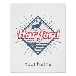 Póster Hartford City Connecticut Estados Unidos