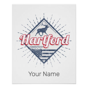 Póster Hartford City Connecticut Estados Unidos