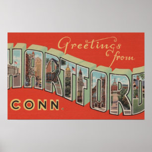 Póster Hartford, Connecticut - escenas grandes 3 de la