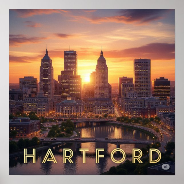Póster Hartford Golden Hour (Frente)