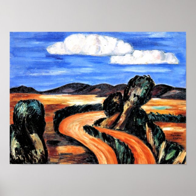 Póster Hartley - Paisaje, Nuevo México (Frente)