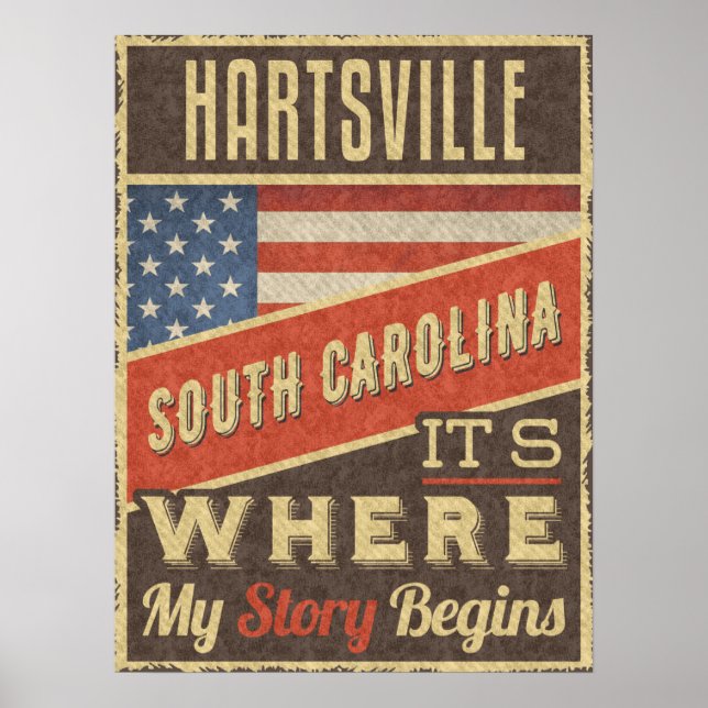 Póster Hartsville Carolina del Sur (Frente)