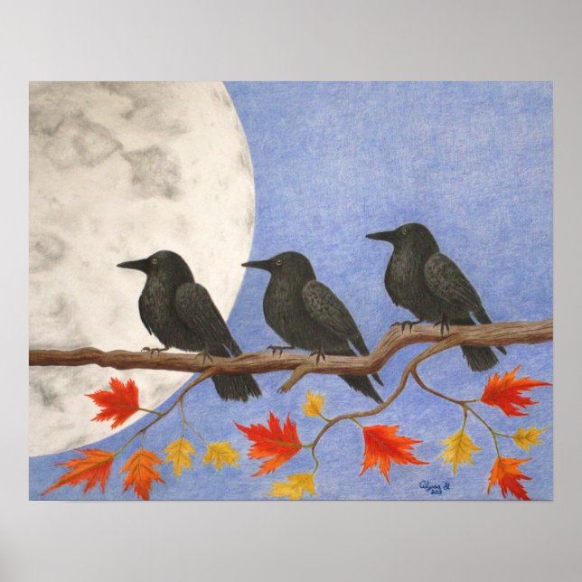 Póster Harvest Crows Print (Frente)