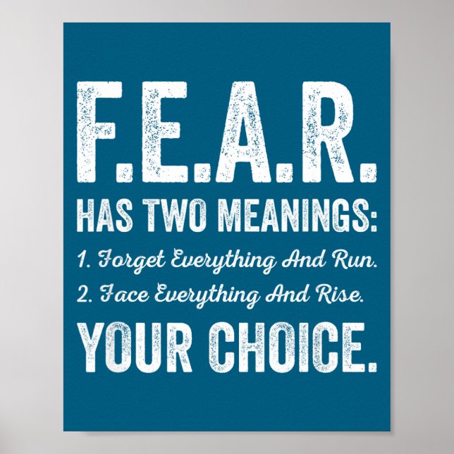Póster Has Fear Meanings Forget Face Everything (Frente)