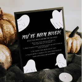 Póster Has sido Booed Boo Neighbor Game Rótulo