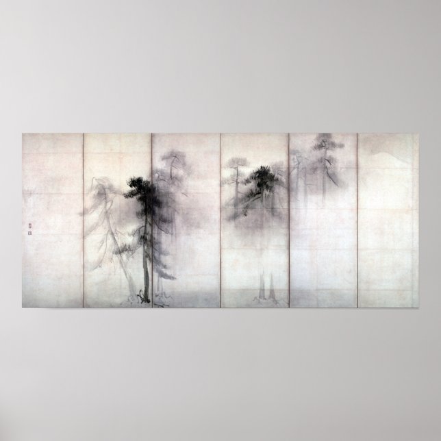 Póster Hasegawa Tōhaku Pine Trees (Frente)