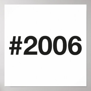 Póster Hashtag 2006 19 aniversario de cumpleaños