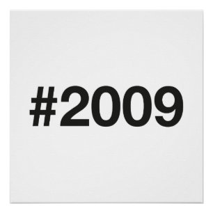 Póster Hashtag 2009 16 Aniversario de cumpleaños