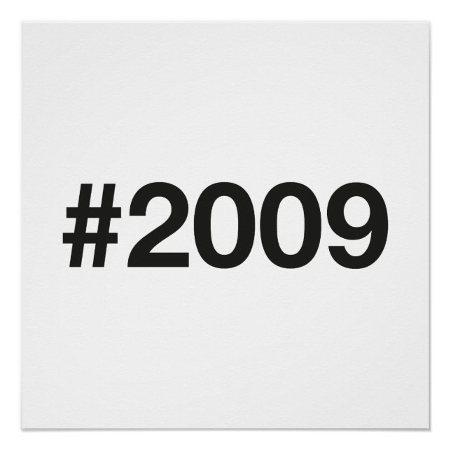 Póster Hashtag 2009 16 Aniversario de cumpleaños (Anverso)