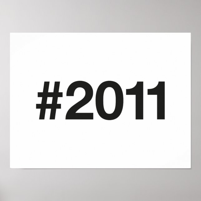 Póster Hashtag 2011 14 aniversario de cumpleaños (Frente)
