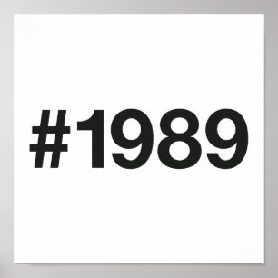 Póster Hashtag 36 aniversario de cumpleaños de 1989
