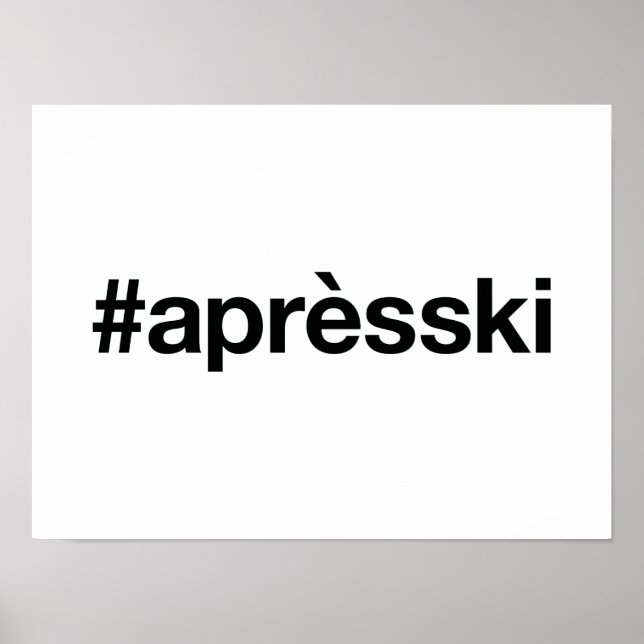 Póster Hashtag de SKI de APRES (Frente)