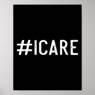Póster Hashtag Icare Suicidio Prevención de Conciencia