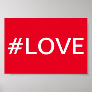 Póster Hashtag Love