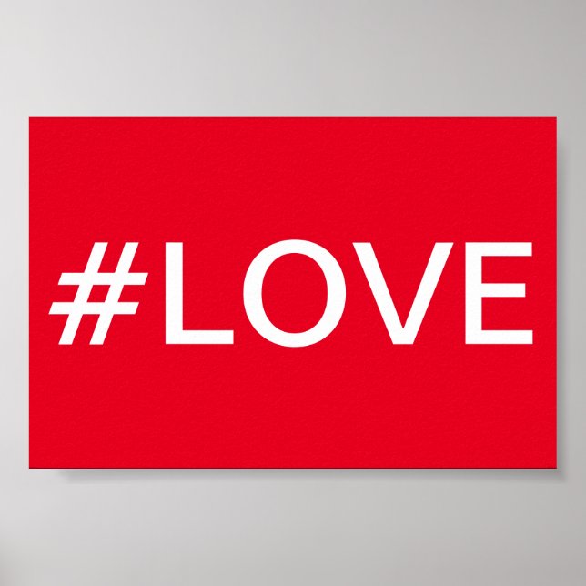 Póster Hashtag Love Poster (Frente)