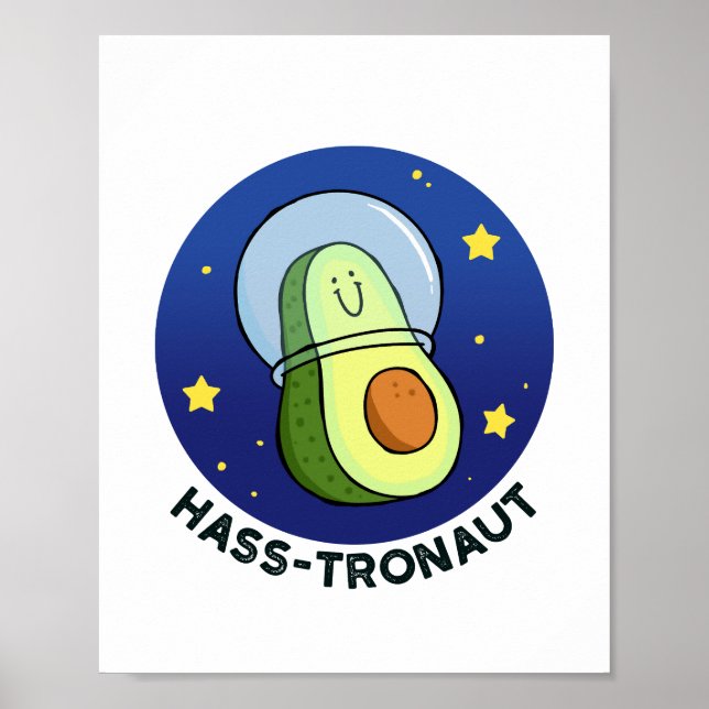 Póster Hass-tronaut Aguacate Space Poster Pun (Frente)