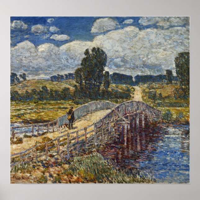 Póster Hassam - Bridge At Old Lyme 1908 (Frente)