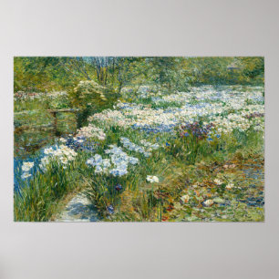 Póster Hassam - El jardín de agua 1909