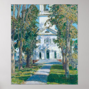 Póster Hassam - Iglesia De Gloucester 1918